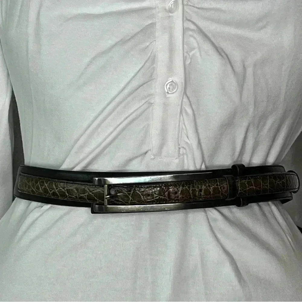 Jeweler‎ Matthew Feldman Timeless Belt Vintage Thin Leather Designer Buckle Art